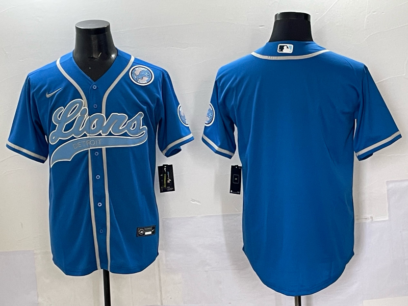 Men 2025 Detroit Lions blank blue 2025 Nike Limited NFL Jersey 005